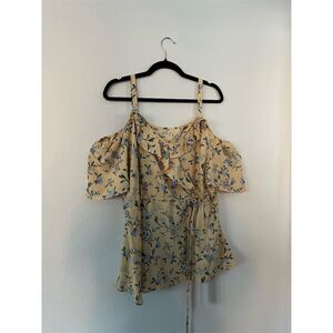 BloomChic Off the Shoulder Floral Blouse Size 16